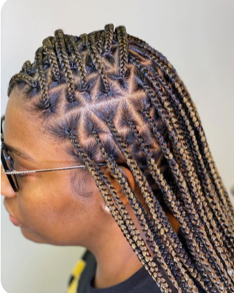 Triangle Braids styled at Benstar Salon